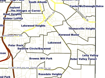 atlanta neighborhoods map