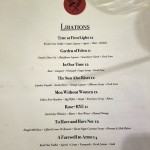 The full cocktail list
